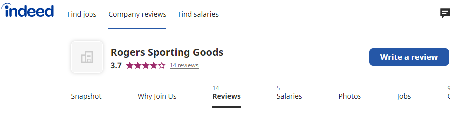 Reviews of The Rogers Sporting Goods