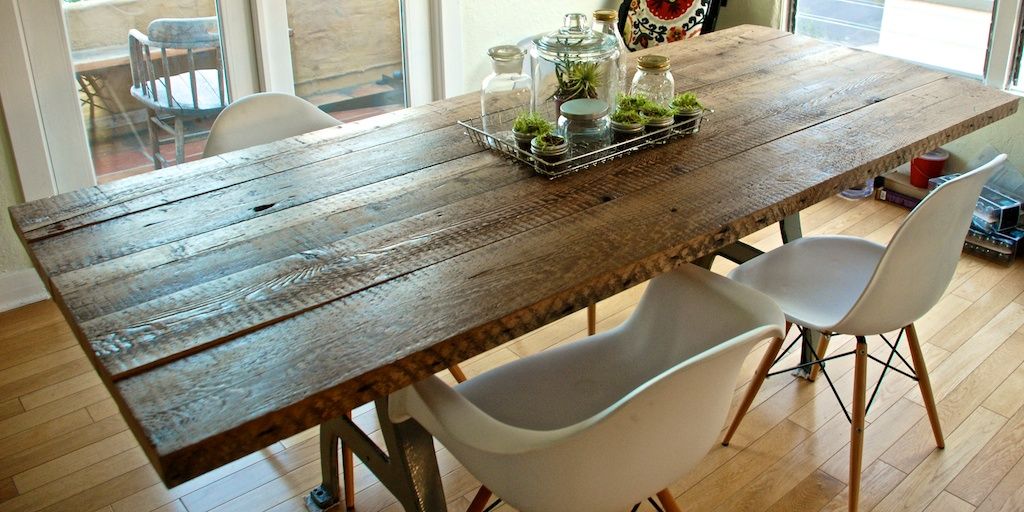 Reclaimed wood tables