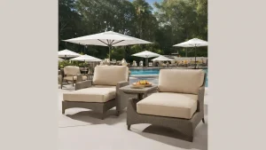 Commercial poolside furniture