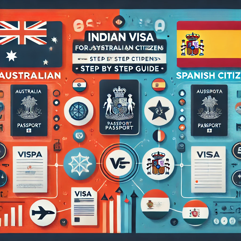 Indian Visa for Australian and Spanish Citizens Step by Step Guides