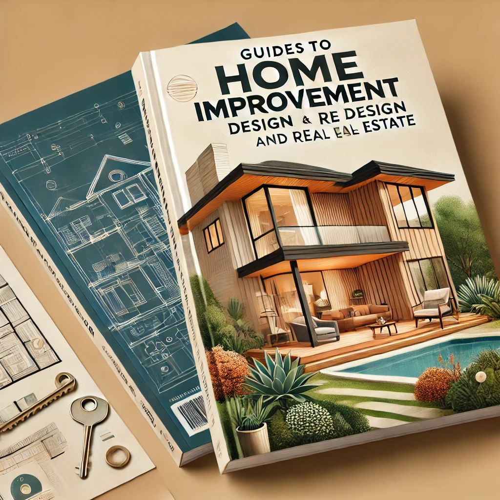 'Guides to Home Improvement, Design, and Real Estate.' The cover features a modern home with stylish interior des